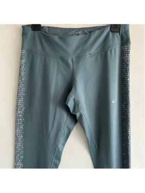 Women's Nike Teal Gray Dri-Fit Leggings L